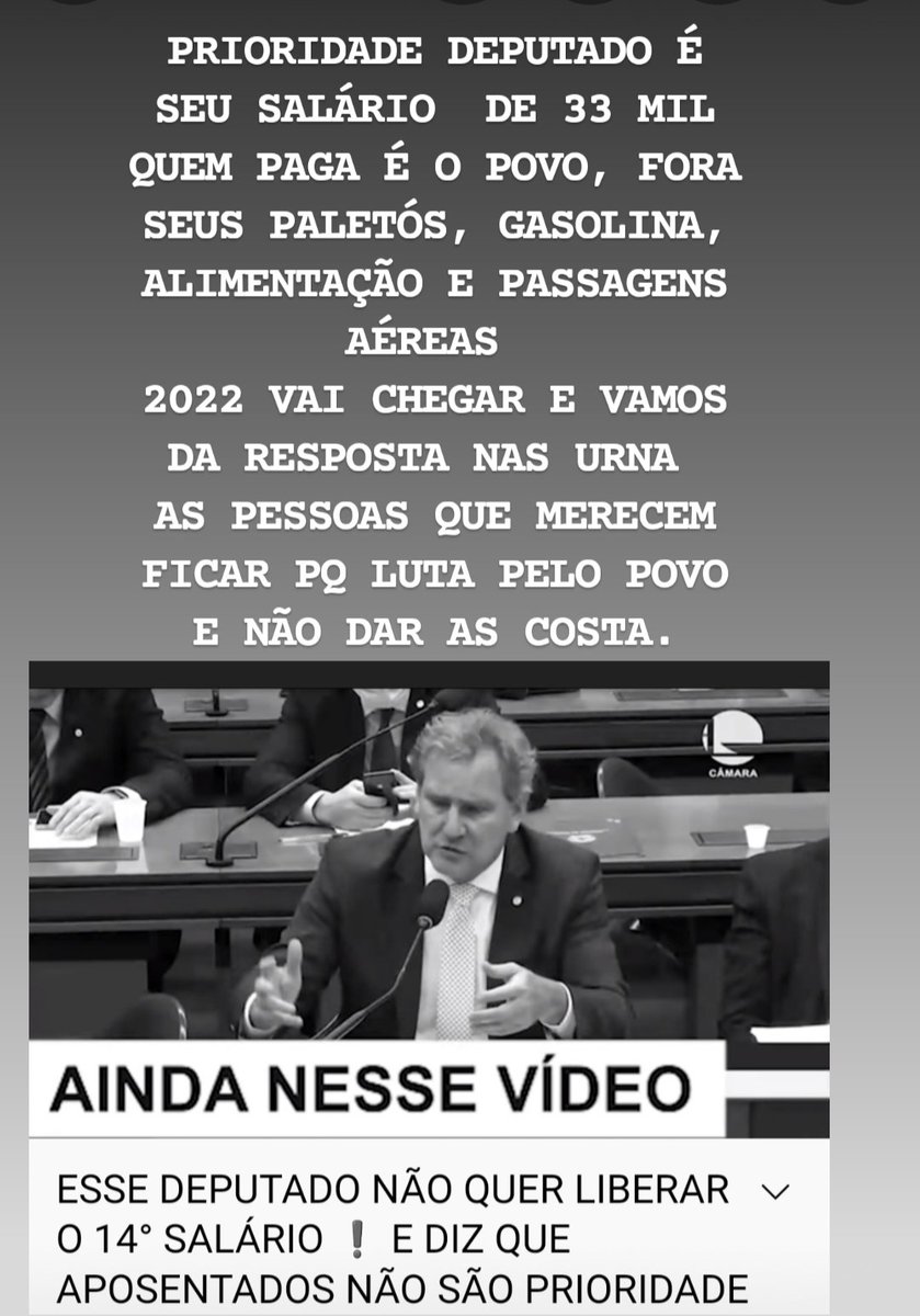 MarizaRezendeS1's tweet photo. DEPUTADO ALEXIS FONTEYNEA ANOTE  O NOME DELE NO CADERNO.
LEMBRE ELE DISSE QUE APOSENTADOS NÃO SÃO PRIORIDADES.
VAMOS MOSTRAR NOSSA FORÇAS.
NÃO SOMOS MAIS OS IDOSOS BESTAS DO PASSADO. https://t.co/5hRzagsNY1