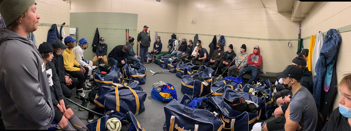 Thank you to Leduc U18AA for inviting me to talk to the team today about life after U18 hockey. And what teams like <a href="/GrizzlysAJHL/">Olds Grizzlys</a> and <a href="/CV_Rockies/">CV Rockies</a> look for. #scoutslife