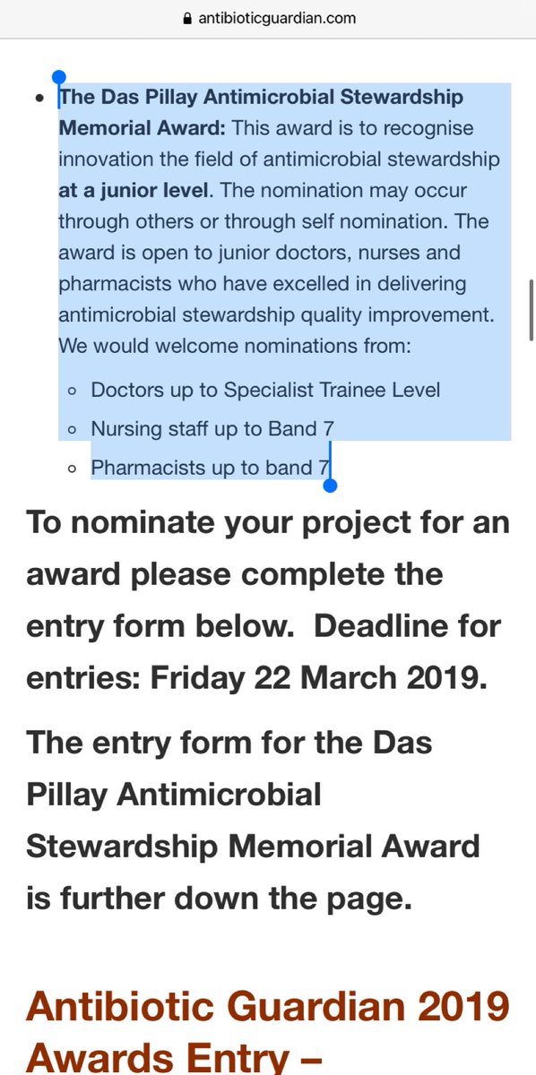 And an #AntibioticGuardian champion and strong supporter. #DoIt4Das. An Antibiotic Guardian award exists in his name/memory. “The Das Pillay Antimicrobial Stewardship Memorial Award: This award is to recognise innovation the field of antimicrobial stewardship at a junior level”.