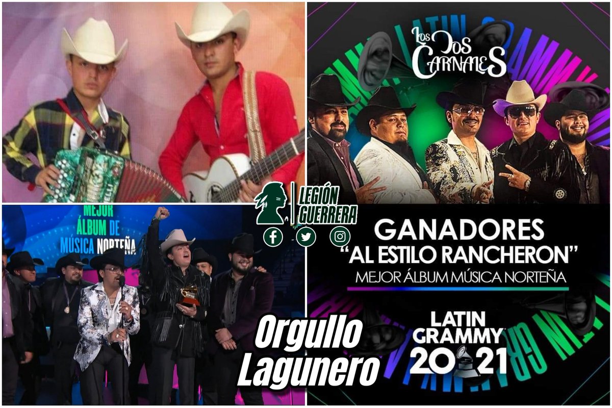 De San Pedro para el mundo 🤠 🎸 🌎
Un día estas tocando en camiones en tu pueblo  y otro día logras ganar un Grammy. Así es señores orgullosamente laguneros y sanpetrinos. Los Dos Carnales, digno de reconocer. Por mas historias de éxito asi en nuestra región. ¡Felicidades! 🎊