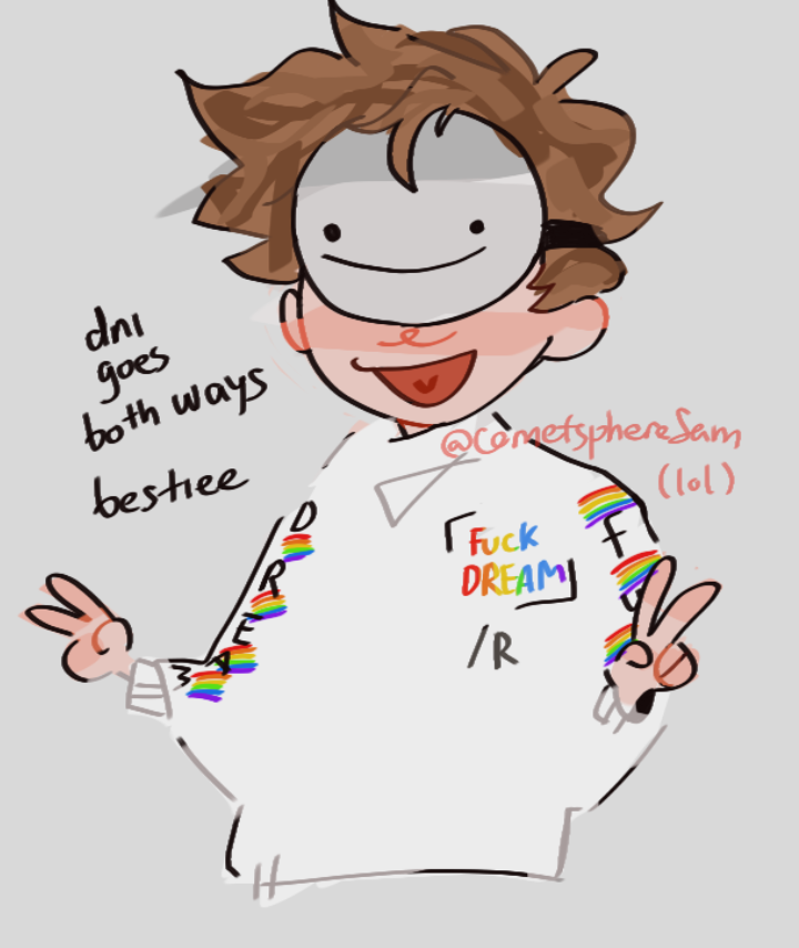 tinmeline made me draw cc!dream's horrendous fanon design because this is just fucking funny as hell