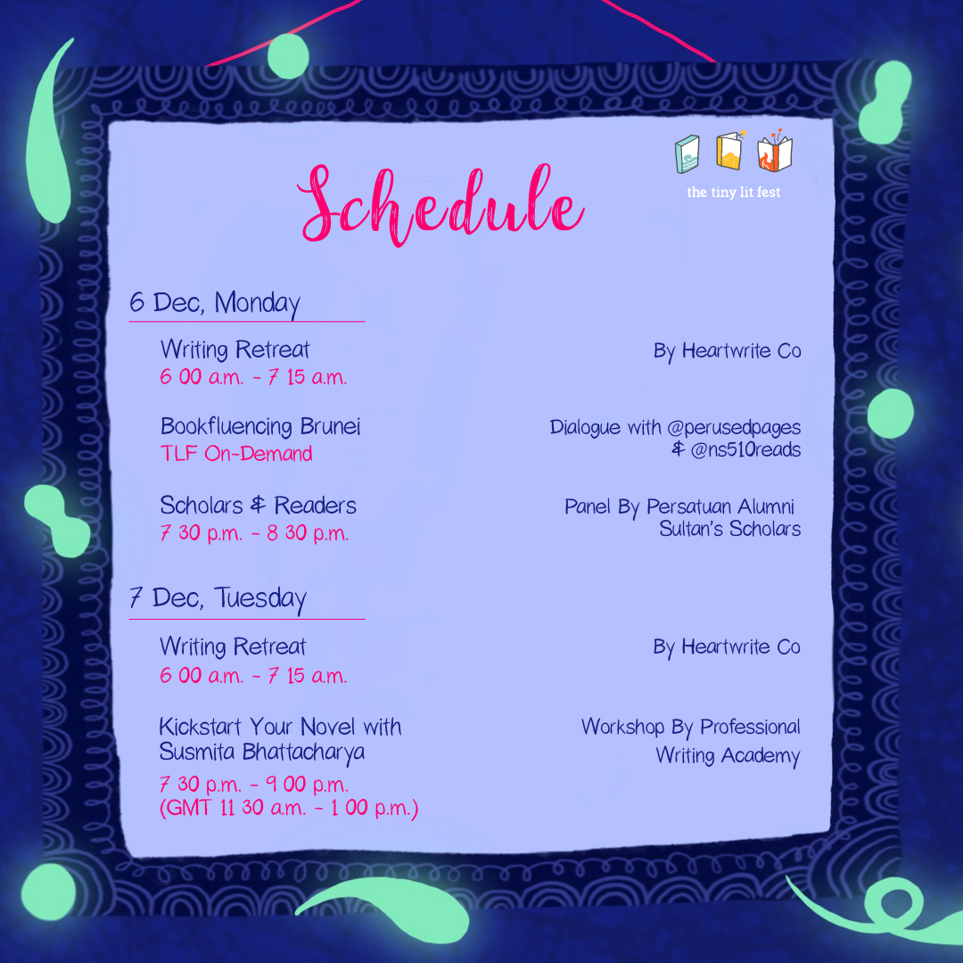 thetinylitfest's tweet photo. 📢Announcing the calendar of events for The Tiny Lit Fest 2021!

🎫Registrations are now open: https://t.co/IdXi468wvd #linkinbio

Weekdays: https://t.co/qtnM2Alix5