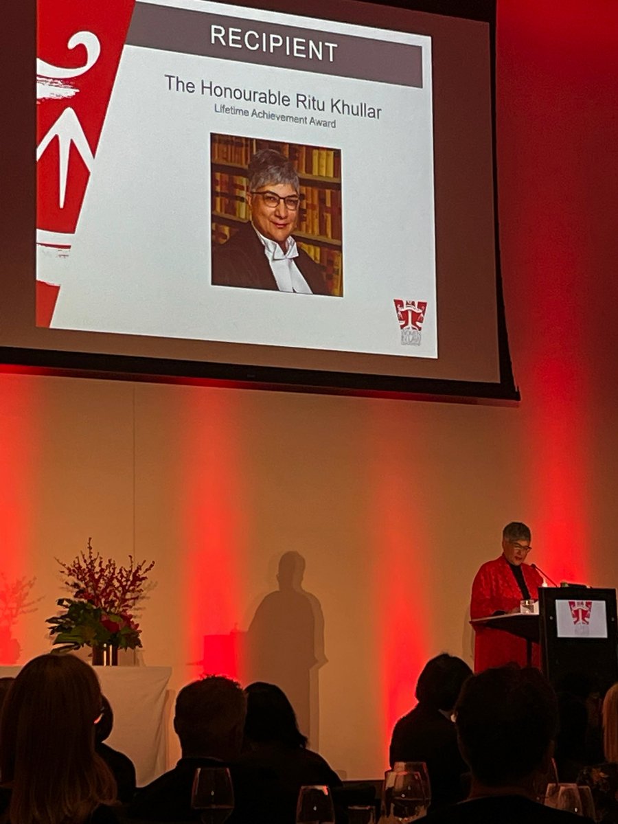 Congratulations Justice Khullar on receiving the WlLL Awards Lifetime Achievement!