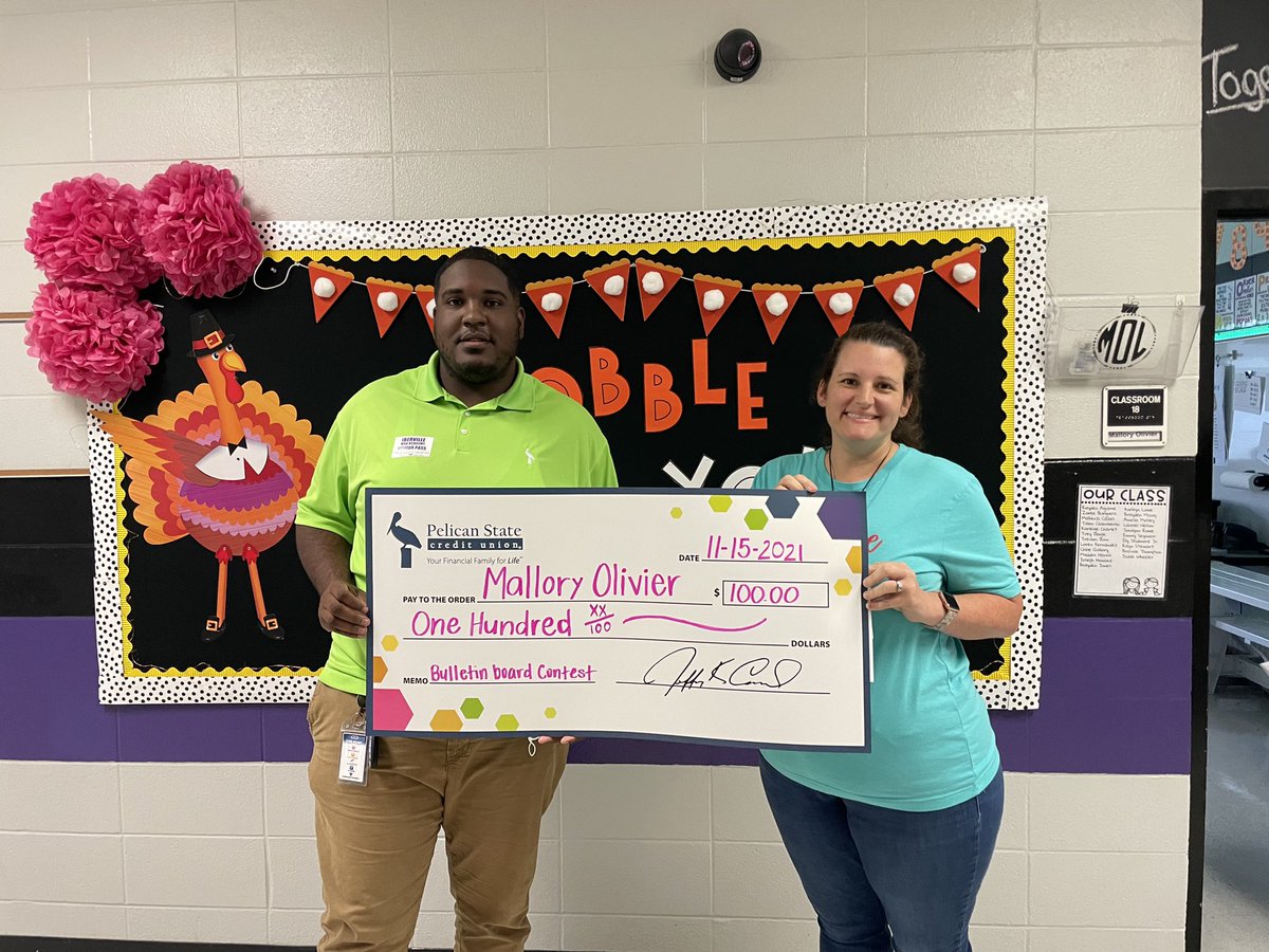 Mallory Olivier (@oliviermallory) on Twitter photo 2nd place overall winner!! Not too bad! And the surprise delivery of a huge Check made for a great day! #ipsbproud #bulletinboardcontest #msawestisthebest #oliviyayforlearning thanks <a href="/PelicanStateCU/">Pelican State CU</a> 2nd place overall winner!! Not too bad! And the surprise delivery of a huge Check made for a great day! #ipsbproud #bulletinboardcontest #msawestisthebest #oliviyayforlearning thanks <a href="/PelicanStateCU/">Pelican State CU</a>
