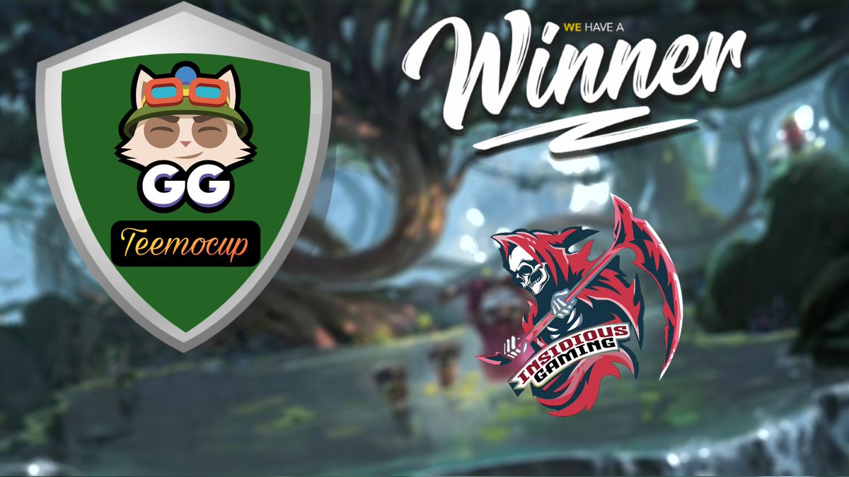 F22RaptoreSport's tweet photo. Gg a @InsidiousWr por ganar la #teemocup 🥳 con un 3-0 y ggwp a dark Phoenix por participar esperamos poder verlos pronto https://t.co/5CyxCTJCa0