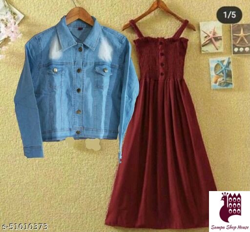 SampaShop's tweet photo. 💜*#Denim #Shirt with #Crepe #Frock*💜
💙*#Price- 650/-*💙
#Solid #Sizes: S, M, L, XL 
#Returns Available🎯 #indiaonlineshopping #shopping #india @SampaSa89730226 #women #ladies #girls #design #fashion #style https://t.co/wBu7uzF1OR