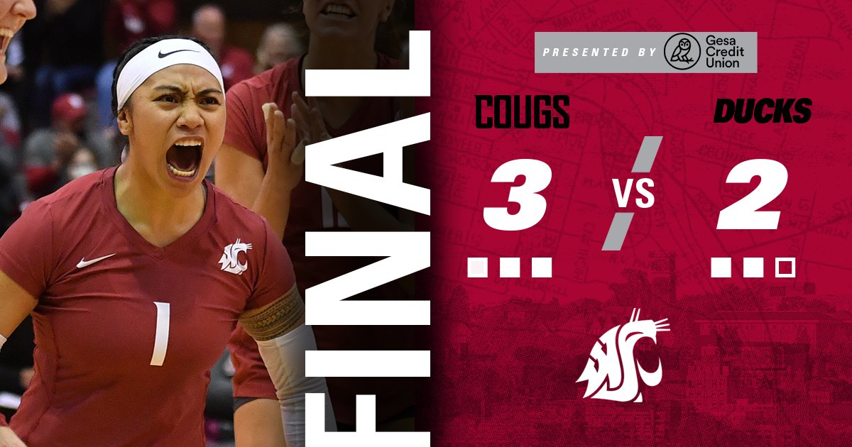 WSUCougarsVB's tweet photo. 3-2 
The face of another Cougar win!!!!
#GoCougs | #BackHome https://t.co/VF7c9B1jXT