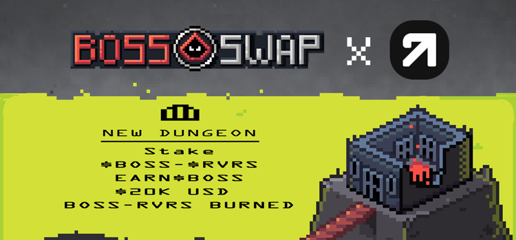 BossSwapFinance's tweet photo. #BossAnnouncement

New #BossDungeon is now Live!

We have amazing #BossArmy Partners with $RVRS!

Lets celebrate with with a #CryptoGiveaway 
$200 BOSS up for grabs
👍Like
🔄Retweet
🙏Follow
Tag3️⃣Friends

$BOSS #HarmonyONE #HarmonyProtocol #BossMoves #YieldFarming #Defi https://t.co/Us1fgKfIVF