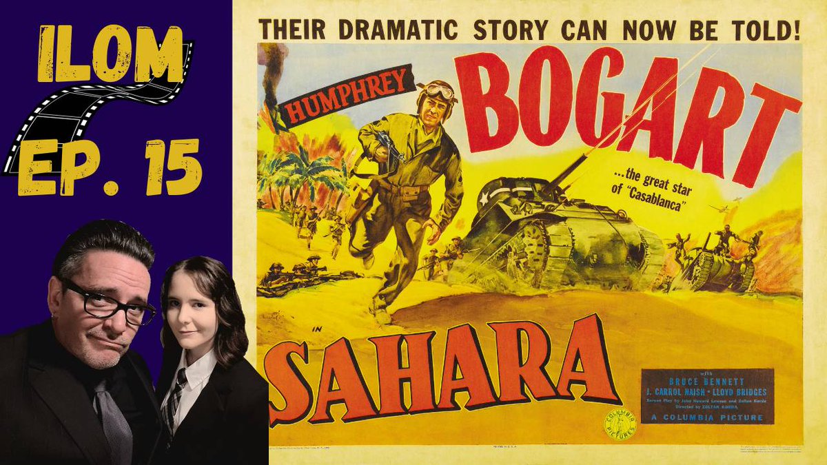 ILOMpodcast's tweet photo. New episode! This time we look at the movie SAHARA (1943). Link in bio. #podcast #oldmovies #oldhollywood #humphreybogart #zoltankorda #filmhistory #sahara1943 https://t.co/bwxUstAxQh