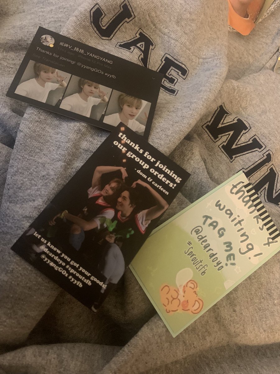 softfusenation's tweet photo. ayoooohhh thanks for another successful go @yyangGOs + @deardoyo !! everything came safely~ happy to finally collect the new dearyyang fb card #yyfb #sproutsfb https://t.co/1XnCrulNLv