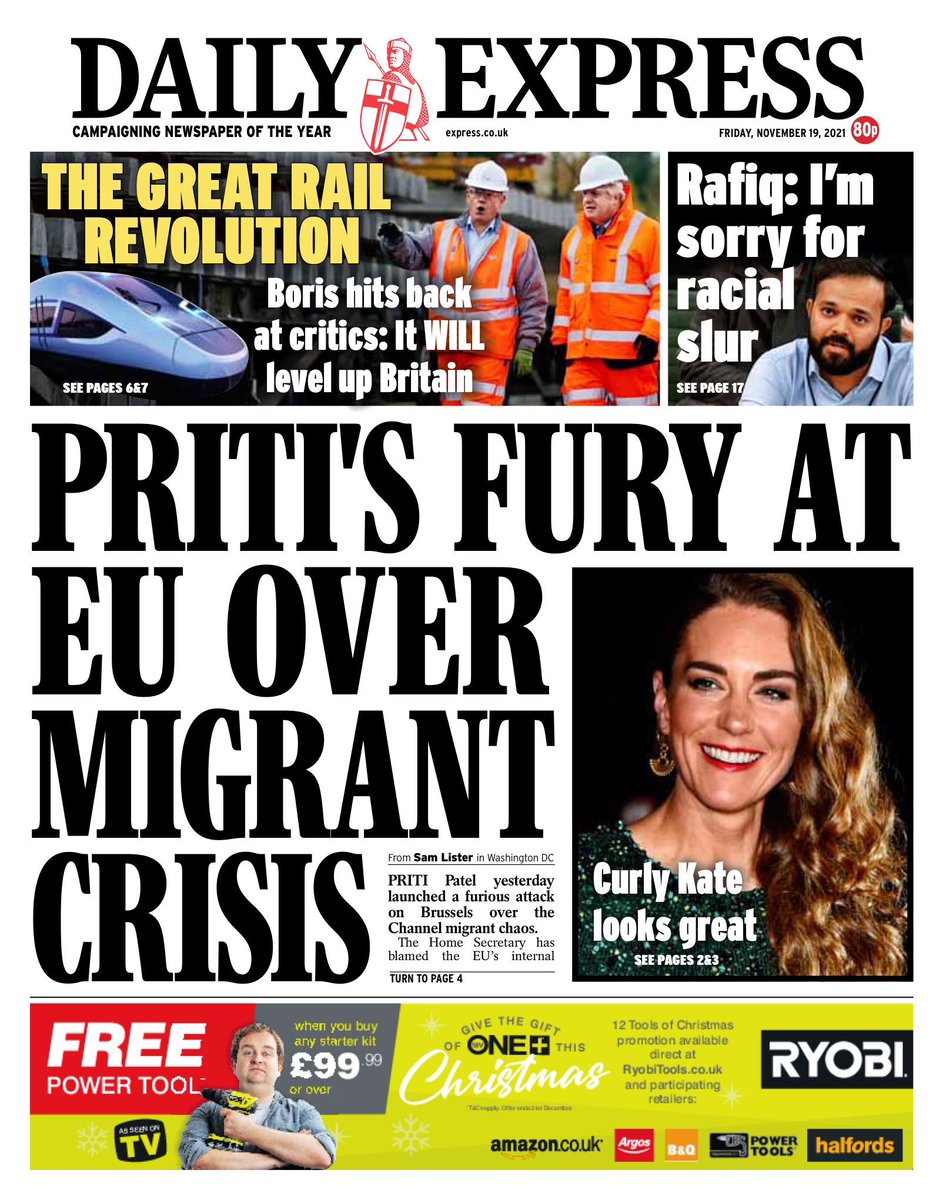 CockertonMark's tweet image. I knew that the Daily Express would find an immigration story to deflect from the #GreatTrainRobbery Same old.