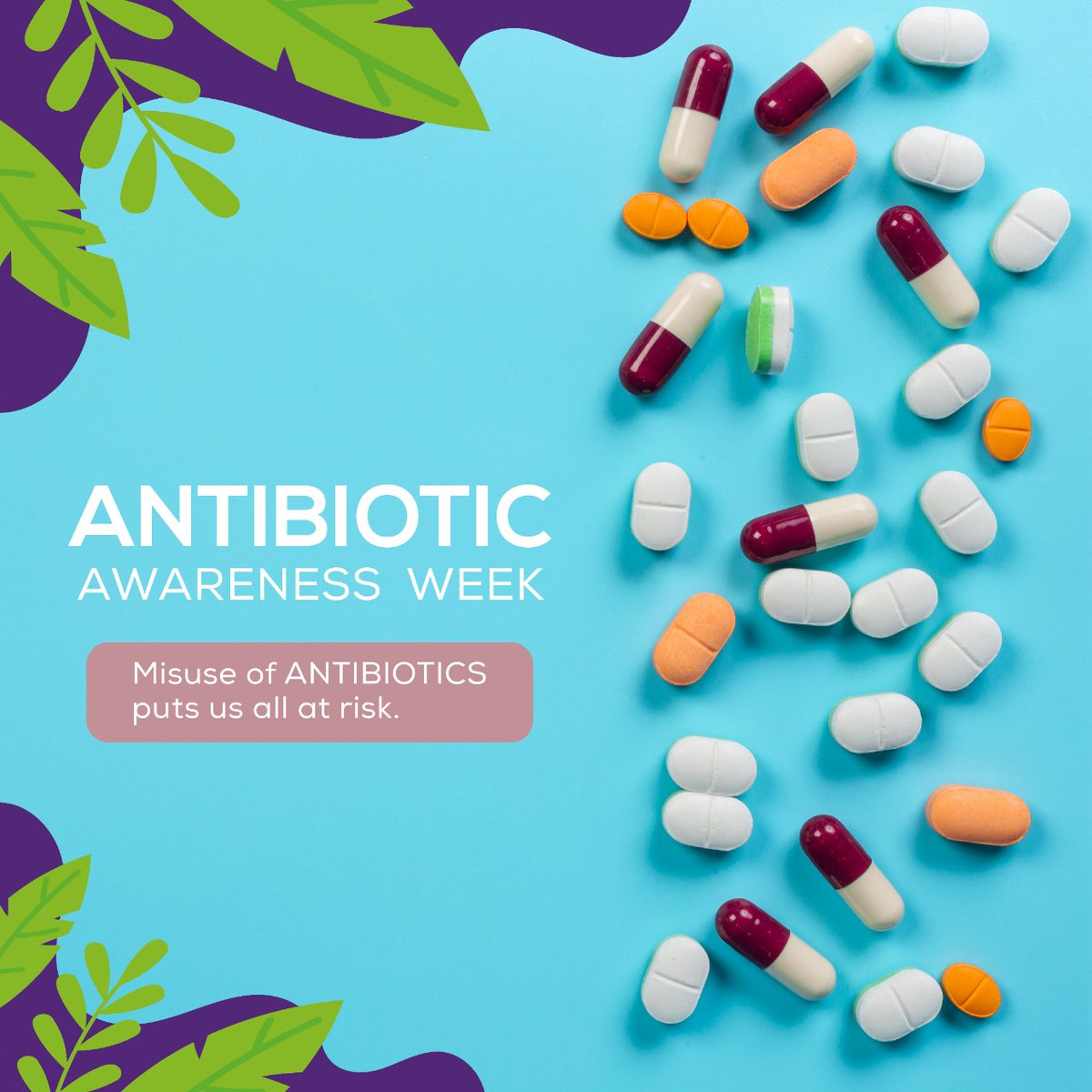 💊World Antimicrobial Awareness Week💊

 🗣 SPREAD AWARENESS &amp; STOP RESISTANCE 🗣

💊 USE ANTIBIOTICS WISELY SO THEY REMAIN EFFECTIVE IN TREATING SERIOUS DISEASES 💊

#qld #qldhealth #healthawareness #healthcare

amr.gov.au/news/world-ant…