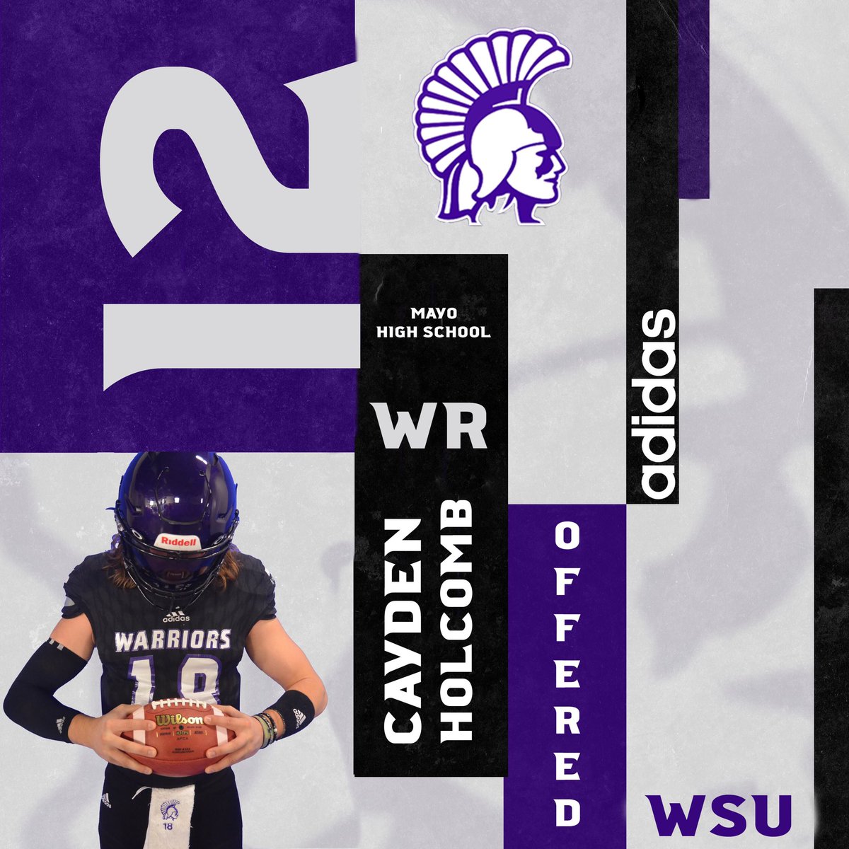 Congrats to Cayden Holcomb of Rochester Mayo on earning another offer in the NSIC. Thanks to WSU and Coach Keller for seeing the huge potential and character of this young man. hudl.com/v/2GPJjb