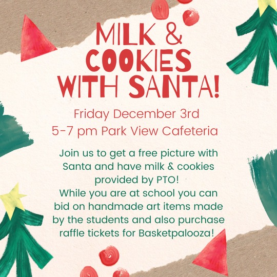 Park View Pandas are prepping for the holidays! Being able to share this experience with our students, and providing a sweet memory for their families is what it's all about. 💙🐼🎅🤶🐼💙 #ParkViewPandas #ParkViewPandaPalace #milkandcookieswithsanta @parkviewpandapto