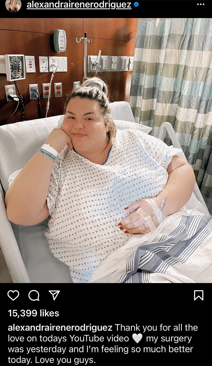 GuruGossipping's tweet photo. Alexandra Rodriguez shares health updates after new surgery #alexandrarodriguez #learningtobefearless #plussize #youtuber #weightloss https://t.co/w06xXuV0y1