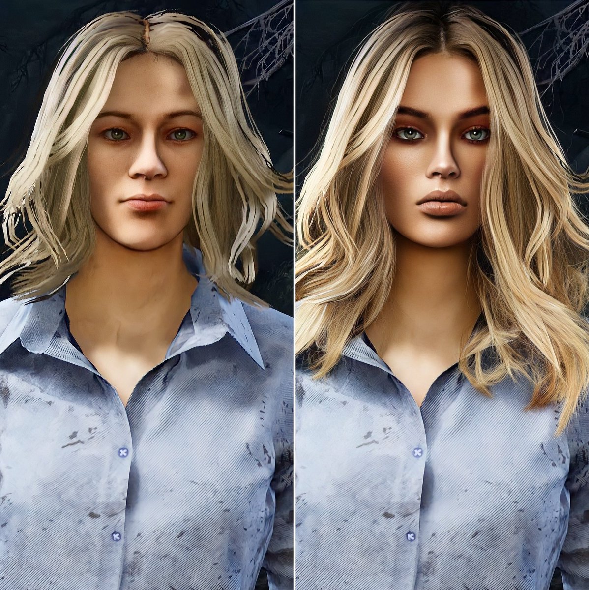 HQ SS: Yassified Laurie Strode (Blue Shirt Legacy)

She really doesn't need it cause she's already got beach wave bayalage realness, but now she's extra cunty.

#dbd #DeadbyDaylight #LaurieStrode