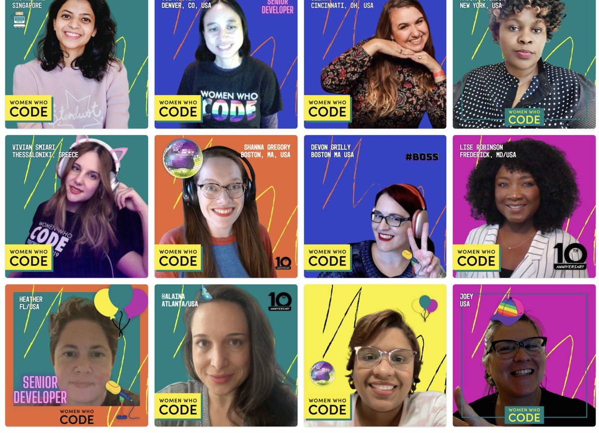 WomenWhoCode's tweet image. 🎉 Four women technologists with a heart to see women excel in technology came together ten years ago and Women Who Code was &quot;born.&quot; Join us in celebrating ten years as the largest most active community of women technologists! 

#WWCodeTurns10 
#wwcode
#CONFwd21