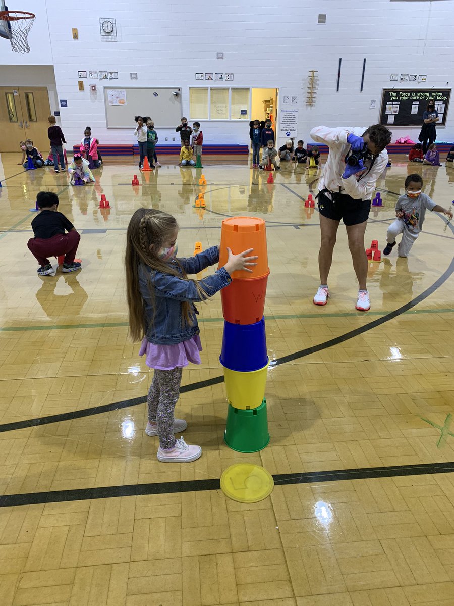 TCWWwildcats's tweet photo. World Cup Stacking Day! #Stackup2021 @WIndsorWoodsES https://t.co/H7QIy8gCjI