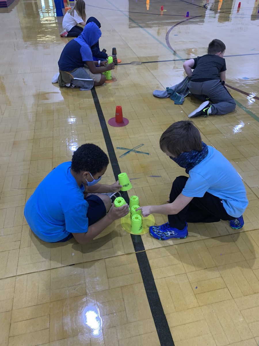 TCWWwildcats's tweet photo. World Cup Stacking Day! #Stackup2021 @WIndsorWoodsES https://t.co/H7QIy8gCjI