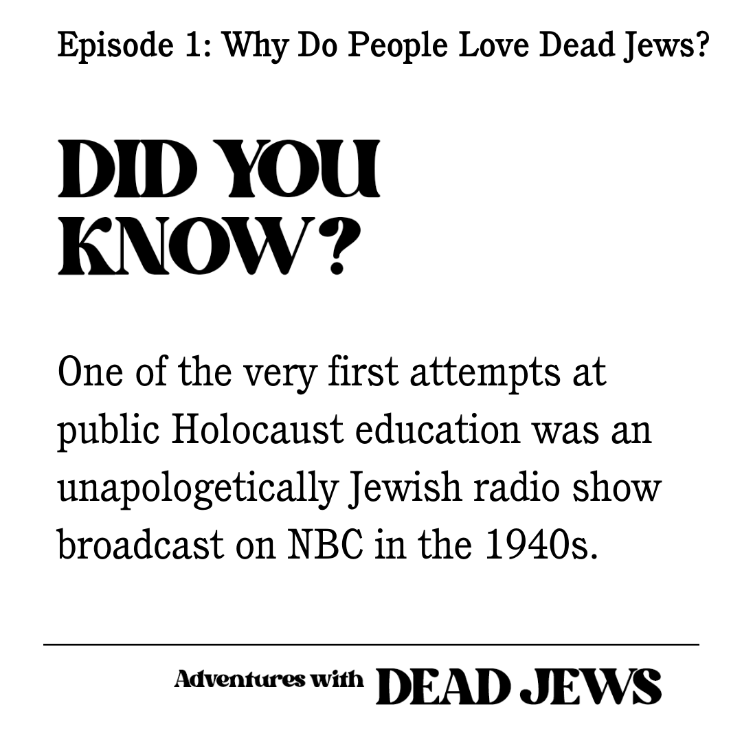 DeadJews's tweet photo. “The Eternal Light,” told stories about King David and Queen Esther, about Jews in ancient Babylonia and Jews in colonial America—all for a national audience as part of NBC’s religious programming. Why did this show succeed where others failed? https://t.co/EPG55DZL3F https://t.co/gJoGAsKoWr