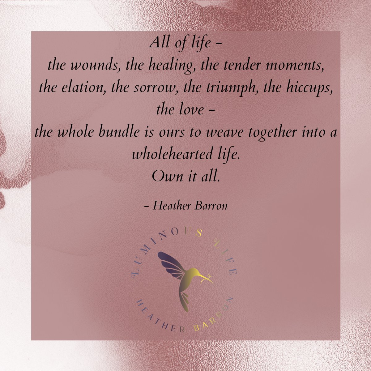LuminousLifeInc's tweet photo. https://t.co/ojIPeoVhP3
#HeatherBarron
#LuminousLife
#youbelonghere
#youareready
#youarenotalone https://t.co/rux2J0VyBT