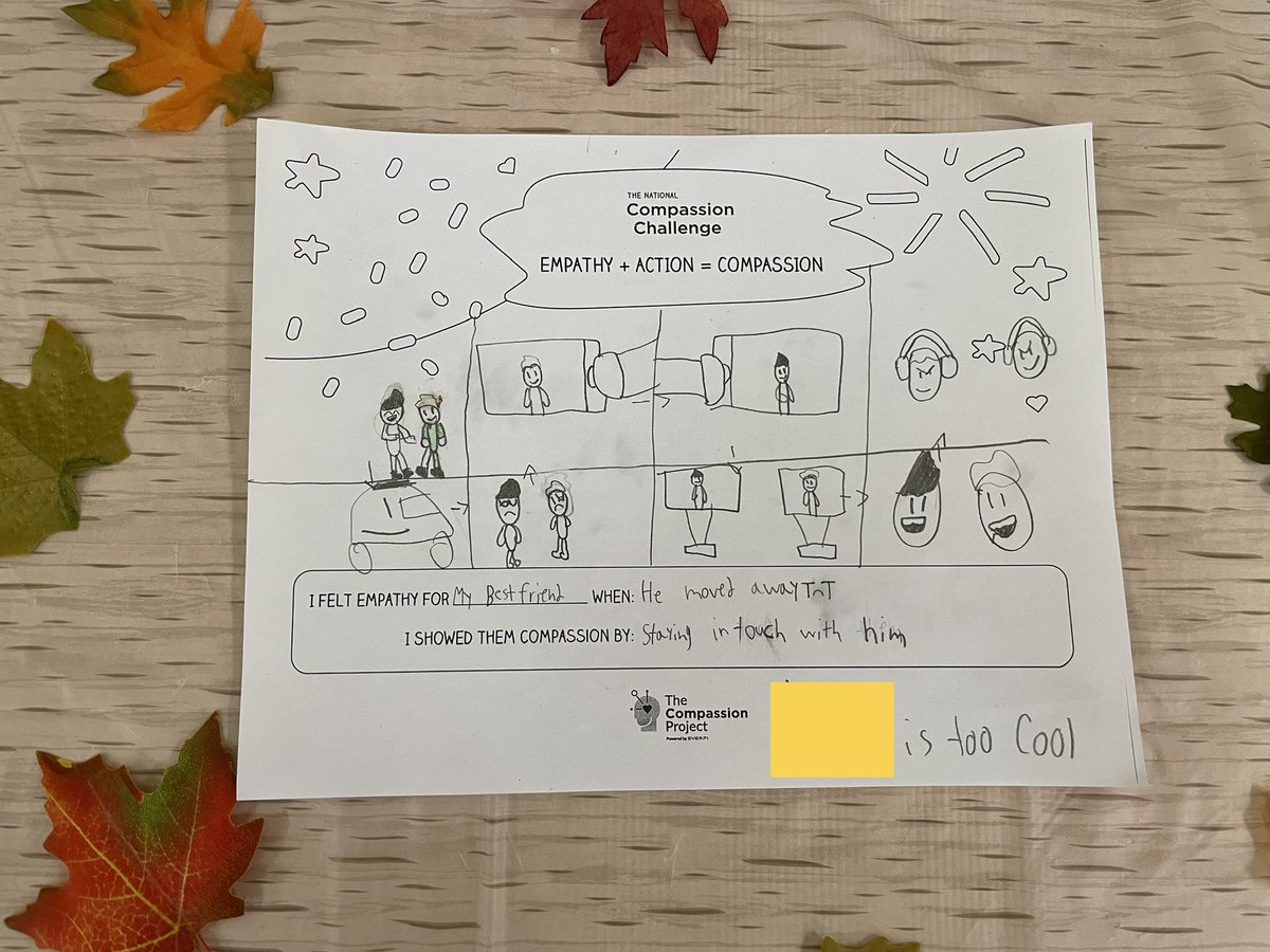 _vanes_f's tweet photo. My students completed the #CompassionChallenge by @EVERFIK12 today. We really enjoyed talking about times when we showed compassion to others. Perfect lesson right before Thanksgiving. Check it out! #SeeCareDo https://t.co/Ls8BeskOaw