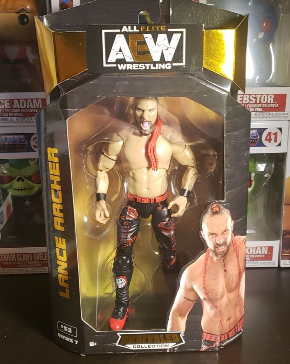FigureFeast's tweet photo. #AEWUnrivaled collection just grew a little bit bigger with series 7 @LanceHoyt
.
.
.
 #lancearcher #aewunmatched #jazwares #WrestlingFigures #AEWDynamite #aewontnt #aewdark #aewdarkelevation #super7 #AEWRampage #MajorWFPod #majorpodnetwork #aewfullgear #murderhawkmonster https://t.co/tzMZfHa08O