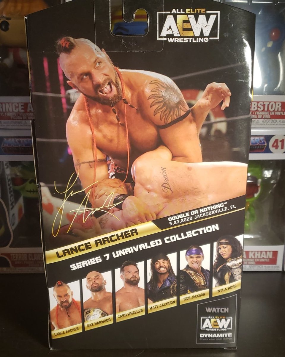FigureFeast's tweet photo. #AEWUnrivaled collection just grew a little bit bigger with series 7 @LanceHoyt
.
.
.
 #lancearcher #aewunmatched #jazwares #WrestlingFigures #AEWDynamite #aewontnt #aewdark #aewdarkelevation #super7 #AEWRampage #MajorWFPod #majorpodnetwork #aewfullgear #murderhawkmonster https://t.co/tzMZfHa08O