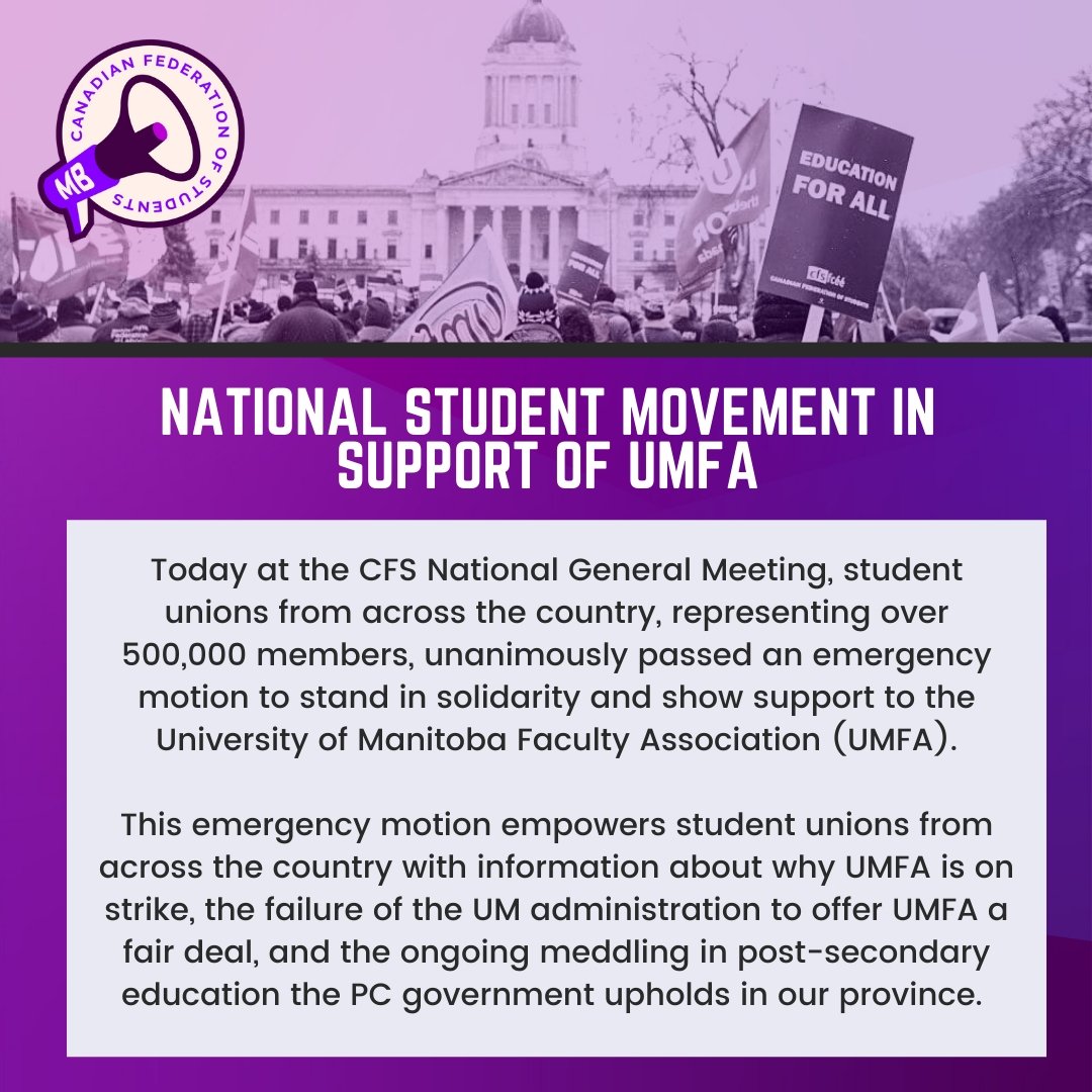 Canadian Federation of Students - MB tweet media