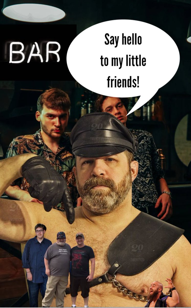 Hey <a href="/SilverNumber1/">John Silver</a>, <a href="/YTAlexReynolds/">Alex Reynolds</a>, <a href="/EvilUno/">EVIL UNO of DARK ORDER 🇨🇦</a>, <a href="/stu_dos/">Stu Grayson</a>, <a href="/Alan_V_Angels/">Alan Angels</a>, <a href="/Pres10Vance/">Pres10</a>, <a href="/ColtCabana/">Colt Cabana🦦</a>, <a href="/annajay___/">Anna Jay</a>, and the rest of the #DarkOrder check out what I found John Silver up to in this picture I am doctoring of me, my son and my buddy Jon!