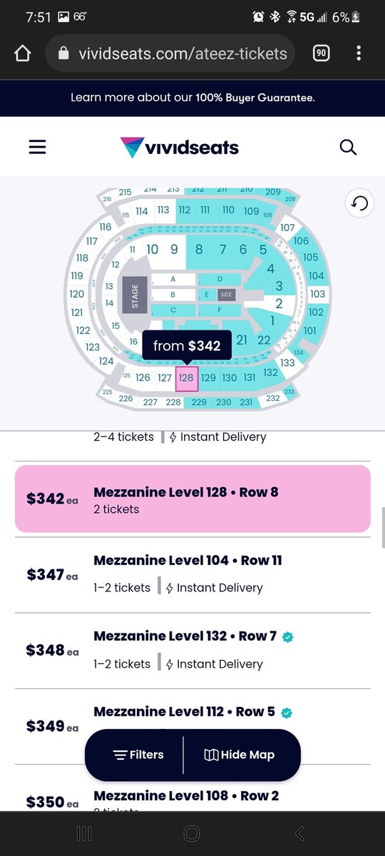 Finnick14's tweet photo. I'm so livid. This shit needs to stop. @Ticketmaster and @VividSeats needs to do something. The scalping for Kpop concerts is ridiculous. Even for Ateez, tickets are being sold at 5x the face value. This is so unfair to the real fans who have been waiting.  #StopScalpingKpop https://t.co/w3yVxEMoU2
