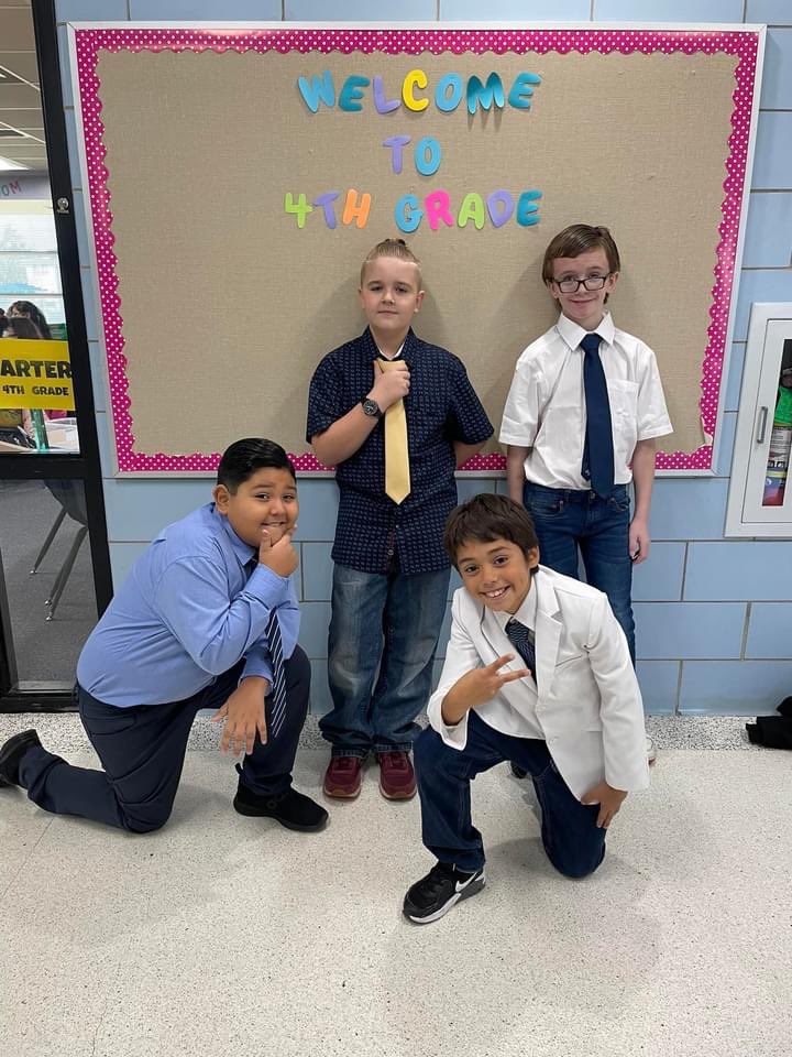 LawtonPS's tweet photo. Our #EES G2 crew Dressed for Success today! One student said he “got compliments all day long.” Another said he “felt like a grown-up”. Thank you to all the families who supported their young men by letting them dress for success today! #LPSNextLevel #LawtonPS #oklaed #WeAreLPS https://t.co/Aa6ii1MgYP