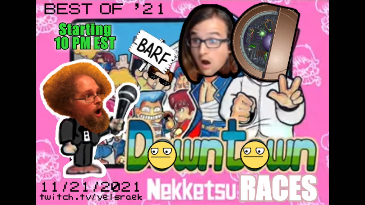 SeireaSong's tweet photo. In just three days, @WillBobsled and I will racing each other in River City Ransom Easy JP! First to win 11 speedrun races is the champ! @yelsraek will be hosting the event on https://t.co/uCOEbLJuMv. Should be a really zany and fun time. Starts 10 PM EST on Sunday, November 21! https://t.co/YdAX2XbaIG
