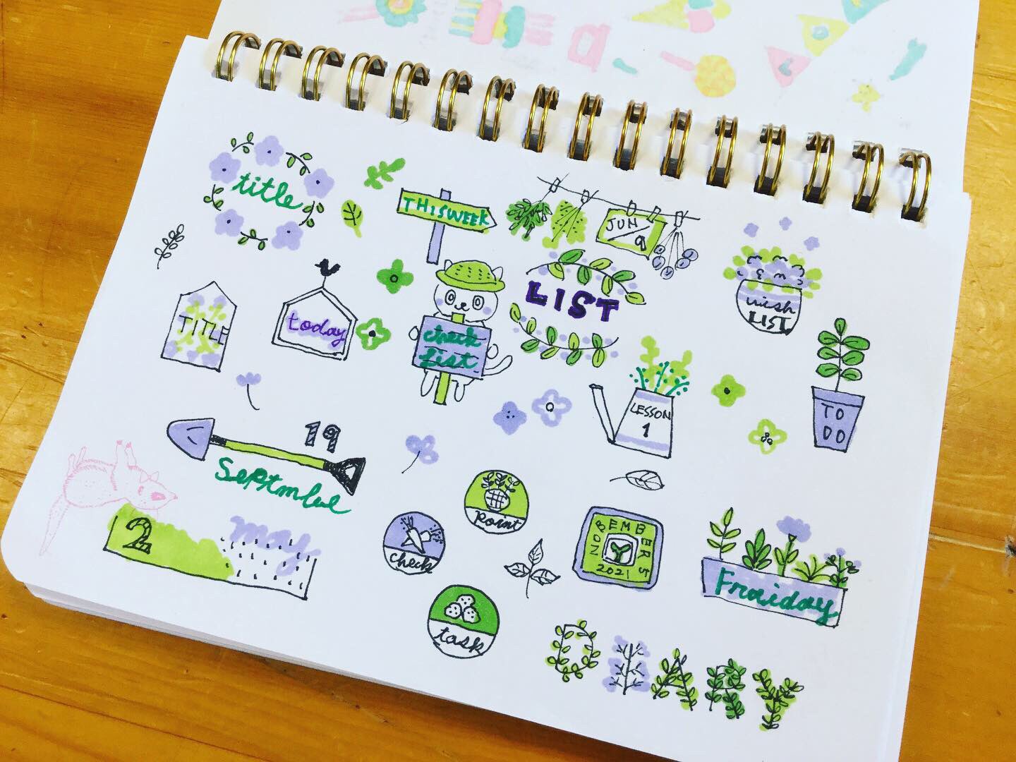 Catmint 手帳に使えるタイトルイラスト テーマはgarden Illustration 手書きイラスト イラスト イラストグラム ホルベイン コピック Holbein Copic 手帳イラスト T Co Ky2cx7zb6p Twitter
