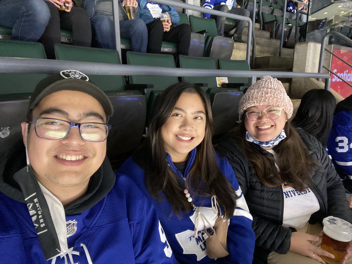 imocampo's tweet photo. Mine &amp; and @emmabower63’s first  @MapleLeafs game! #leafsforever https://t.co/V4HVu5AfbN