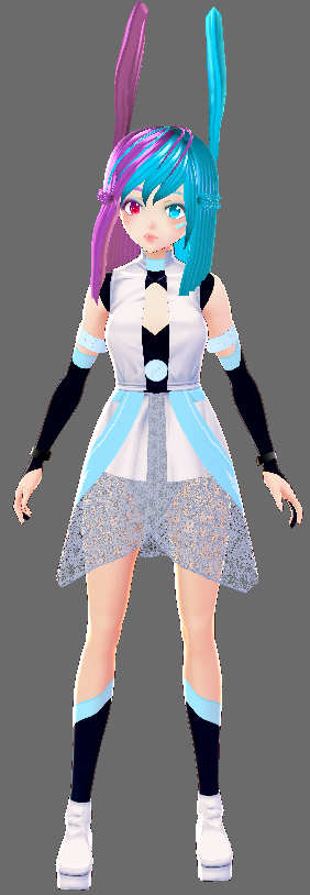 SierraRTA's tweet photo. Vroid models do be much more fun making on the new official release compared to before. Since the older models like this bunny girl I had to use hair to make her ears, tho I'm still figuring out if there's a possibility to make horns now so I can remake the succubus model I have https://t.co/IJVm8cMcVh