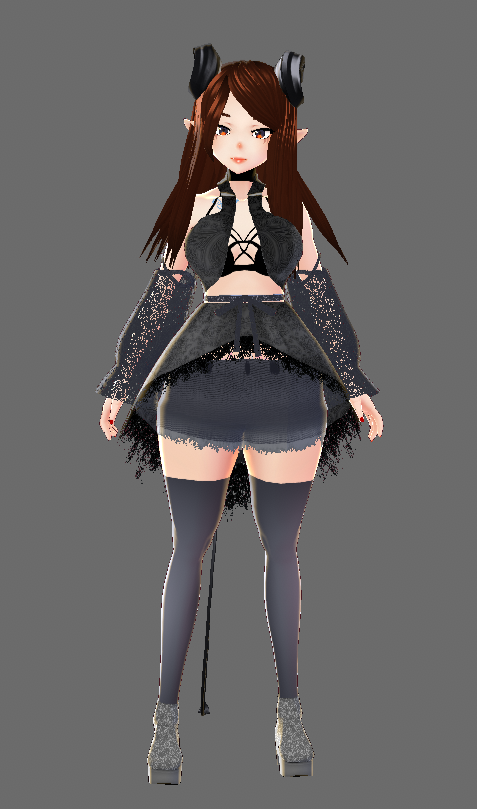 SierraRTA's tweet photo. Vroid models do be much more fun making on the new official release compared to before. Since the older models like this bunny girl I had to use hair to make her ears, tho I'm still figuring out if there's a possibility to make horns now so I can remake the succubus model I have https://t.co/IJVm8cMcVh
