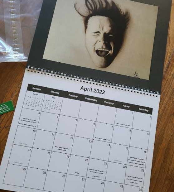 aimsley79's tweet photo. Tragically Hip calendars available for sale. $45. 2022 will mark 5 years since this amazing Canadian icon left us. Honoring Gord Downie!! Pm me is you want one. $10 for shipping https://t.co/fL0Hw4GT2F