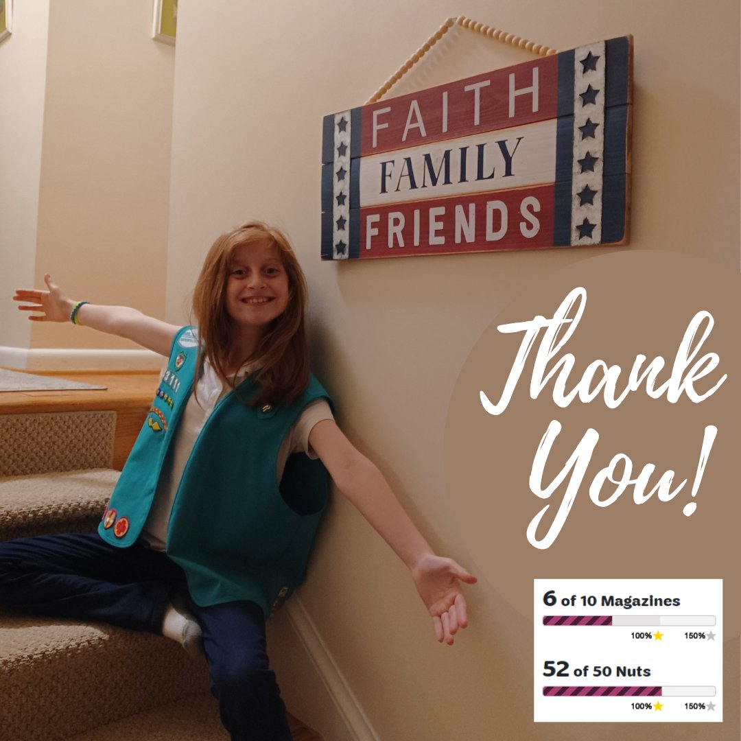 lisamarieotto's tweet photo. Thanks to all those who endured the asks and for those who helped my Girl Scout reach her goals! Next stop - using some of the troop money earned to purchase Christmas baskets for the children of Bethany House (who supports women and children escaping domestic violence). https://t.co/AyYPd3GO1W