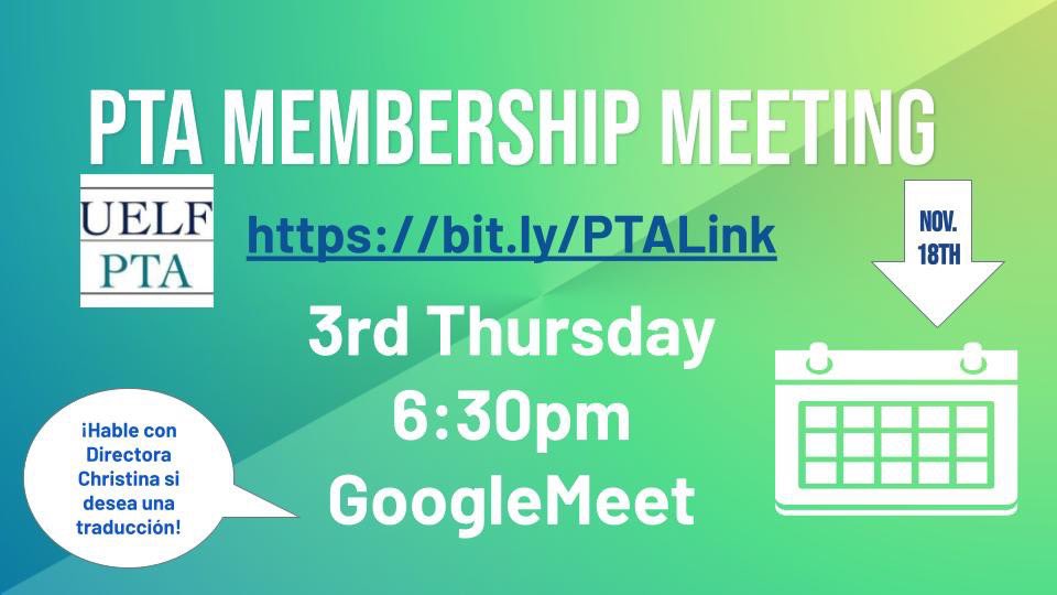 Tonight at 6:30! Link is in your principal newsletter and on the school website!