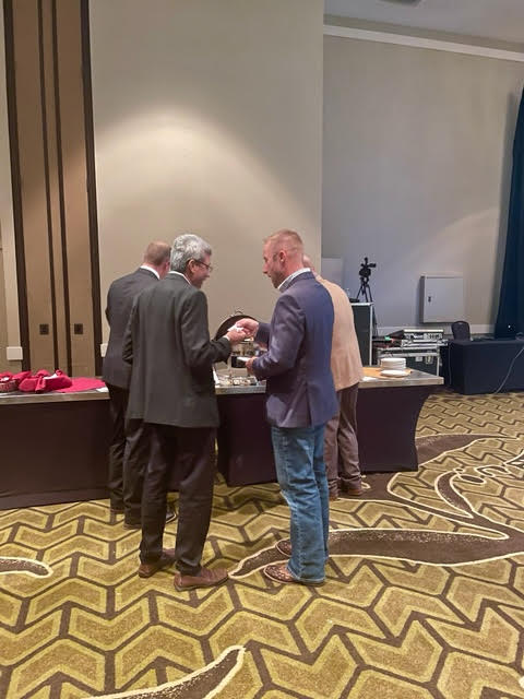 MoAgriculture's tweet photo. Governor's Conference attendees are enjoying the Best of Missouri Grown Reception this evening at Tan-Tar-A Resort.

With delectable products from across the state, the team has done an outstanding job of showcasing the corner-to-corner agriculture diversity of Missouri! https://t.co/4Ho0UuIWzU