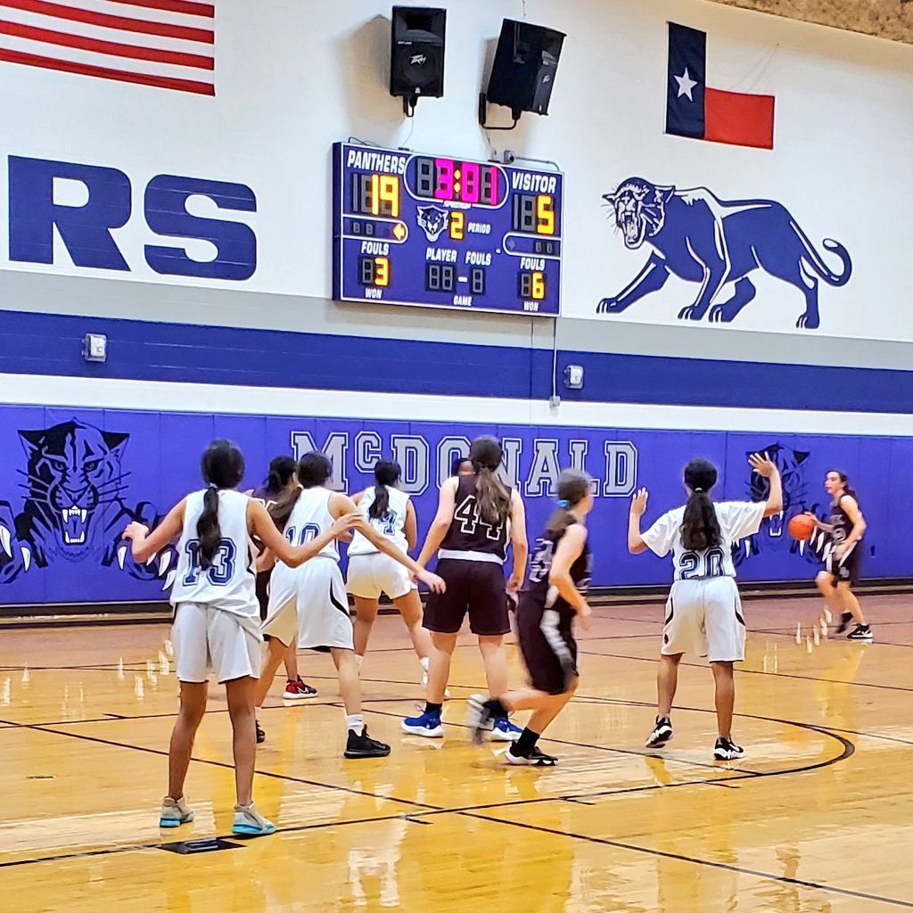 DEFENSE!!! 7th grade 🏀 Lady Panthers A Team kick off their season defending home court against Beck JH
<a href="/MDJH_Panthers/">McDonald Junior High School</a>