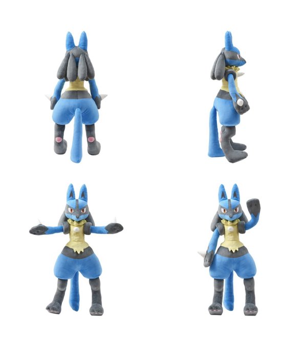 ポケモン 等身大ルカリオぬいぐるみが発売決定 これはいけない ネット ってかルカリオって割と身長低かったんだな 画族