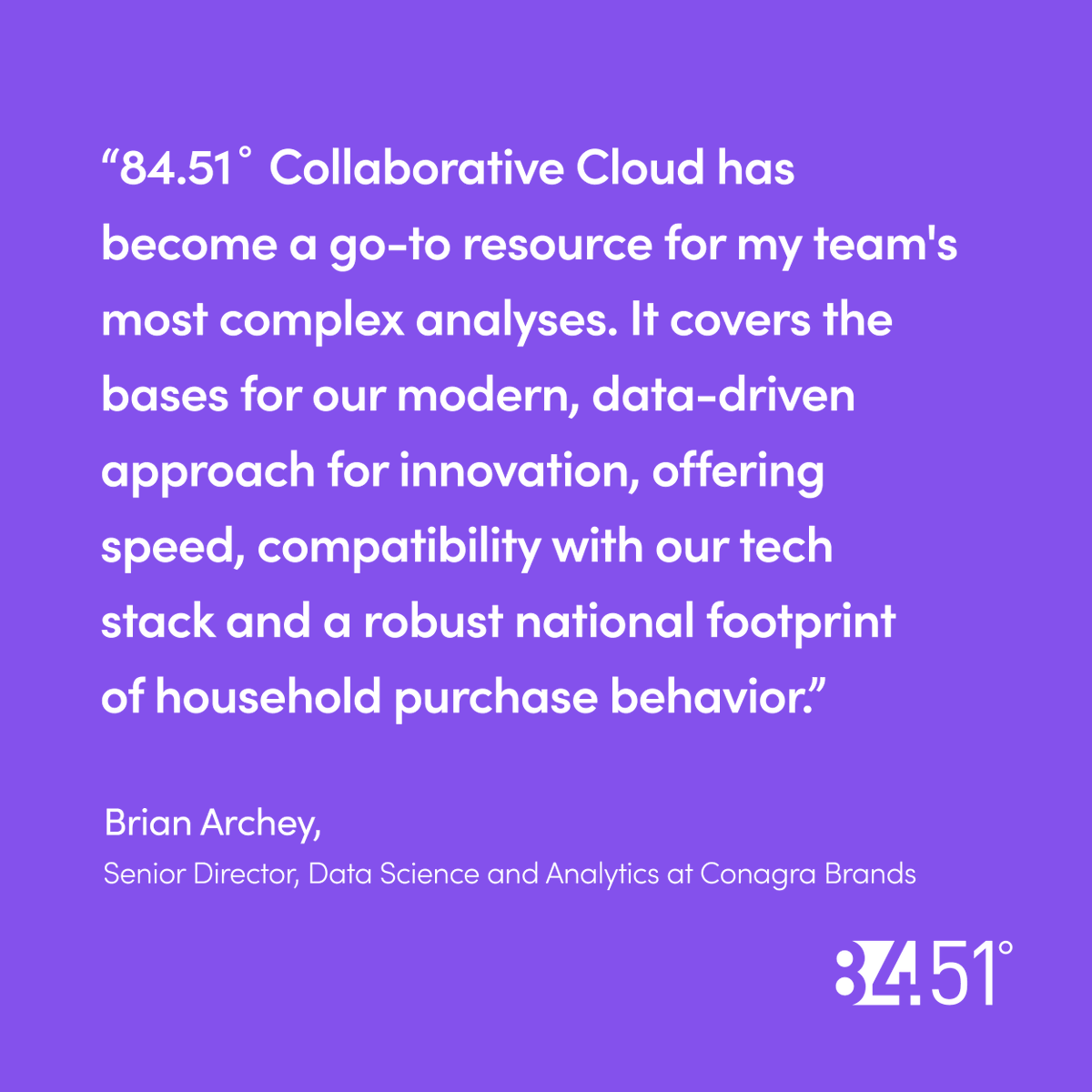 8451group's tweet photo. The proof is in the pudding ... and whipped cream, and meat snacks, and pickles.

Here's what Brian Archey, Senior Director of Data Science and Analytics at @ConagraBrands says about their early adoption of 84.51˚'s new Collaborative Cloud Technology: https://t.co/QTNsegwyK5 https://t.co/cTFCTJLS8e