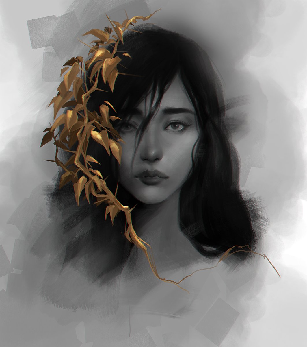 work wind down sketch, did an instagram live of this painting too ✨