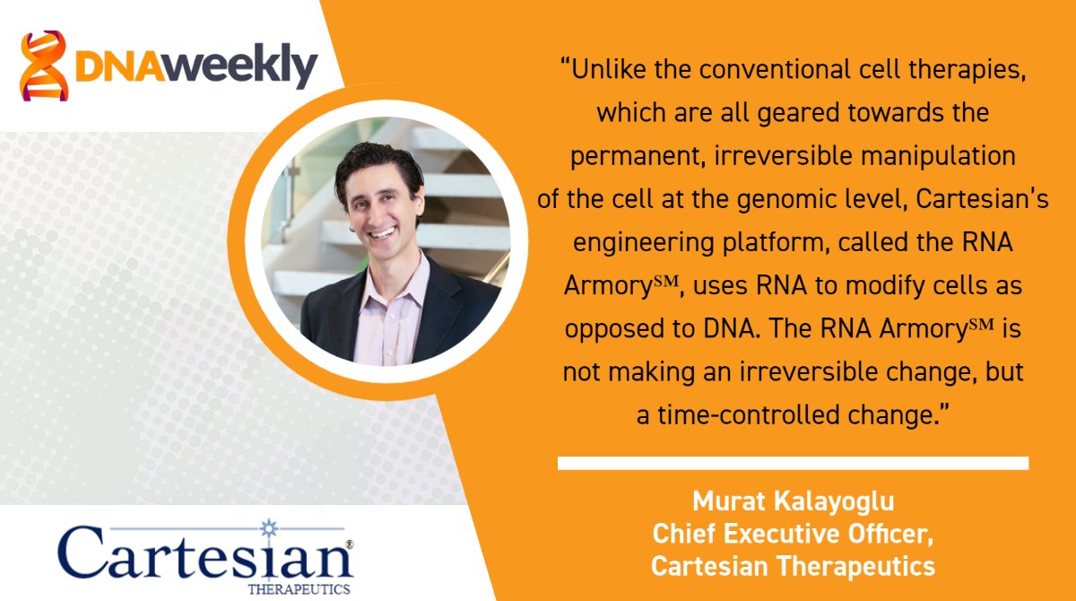 russopartners's tweet photo. What is the future of #oncology treatment?
In a new piece from @weekly_dna, CEO Murat Kalayoglu explains how #CartesianTherapeutics is using #RNA-based therapies to improve #patientoutcomes.
Read more:
https://t.co/xsyMAdZ7U0 https://t.co/nNJCdLOFU1