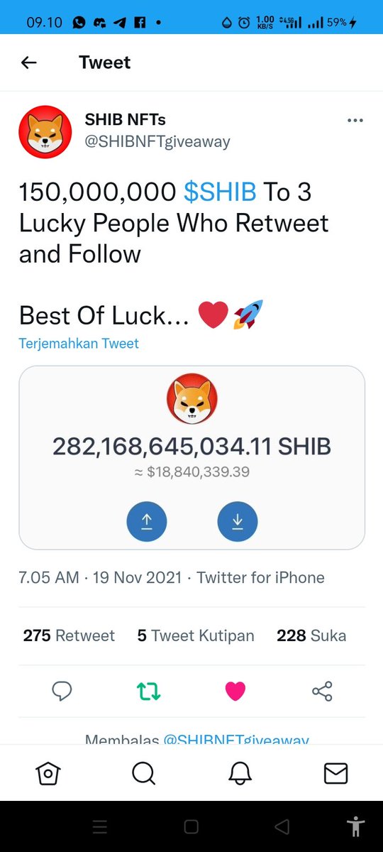 IrgidwiH's tweet photo. @SHIBNFTgiveaway Done sir

I will not waste this great opportunity to take this, hopefully I will accept it, and I pray that you are always healthy

Address:-
0x9f673F07e8Cf1E794C43bd98988A9b75c8F78c0f https://t.co/icIP9d51KR