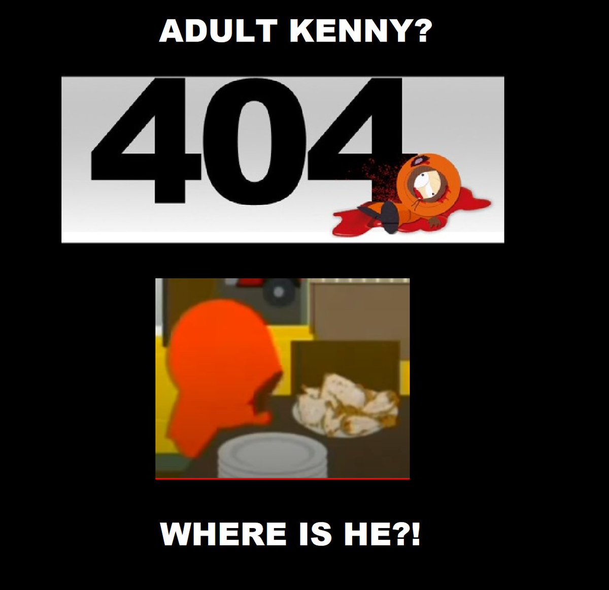 Cyngawolf's tweet photo. #SouthPark  WHERE IS ADULT KENNY?! I must see him!! TwT https://t.co/VqlrYLtdUT