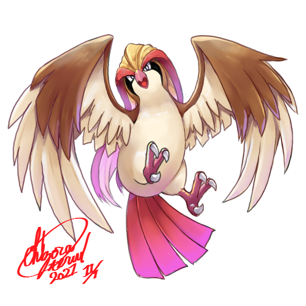 ポケモン 17日目 ピジョン 一日1ポケモン 大空照ｐ Skeb募集中のイラスト