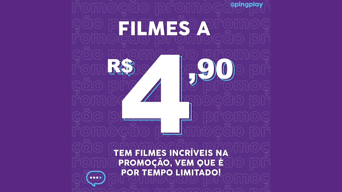 PingPlayFilmes's tweet photo. Escutei o feedback de vocês, resolvi criar uma super promo:
Filmes a um preço promocional de R$4,90.
Gostaram? Então, aproveitem que é por tempo limitado e até quando eu decidir. risos maléficos.
#FilmesParaTodosVerem #FilmesComAcessibilidade #PingPlay #movie #cinema #filme https://t.co/Sv0POYAxxR